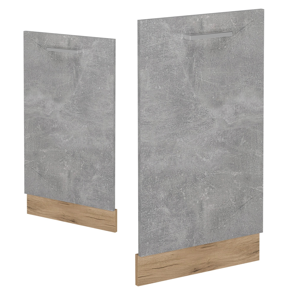 Pannello frontale della lavastoviglie R-Line Calcestruzzo/Rovere dorato 45 cm, PL Marmo Vicco