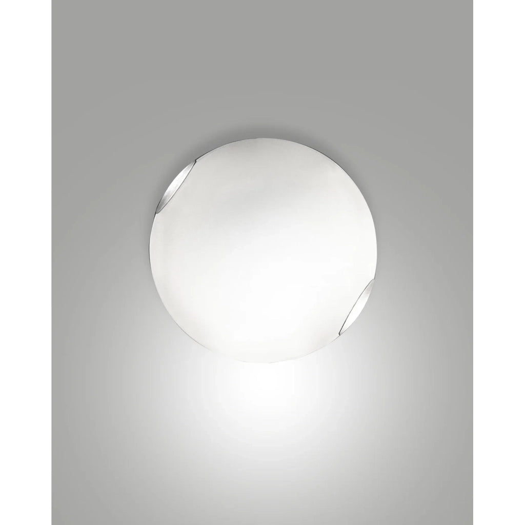 Fox Plafoniera D30 Bianco 1 Luce Cromo Metallo Collezione FOX Ideale per Ambienti Moderni