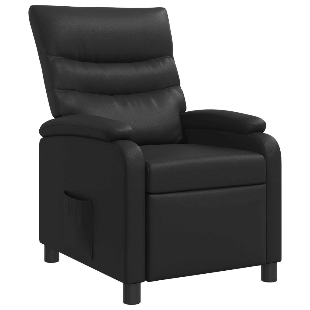 Poltrona reclinabile Nero Similpelle 42034881