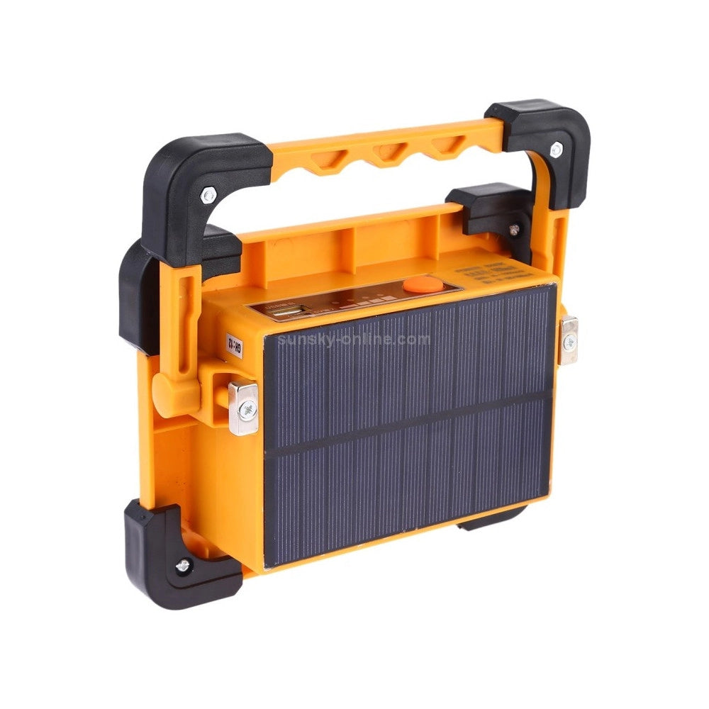 Trade Shop - Faro Luce A Led Spotlight Ricaricabile Con Pannello Solare Portatile 30w 1500lmn -