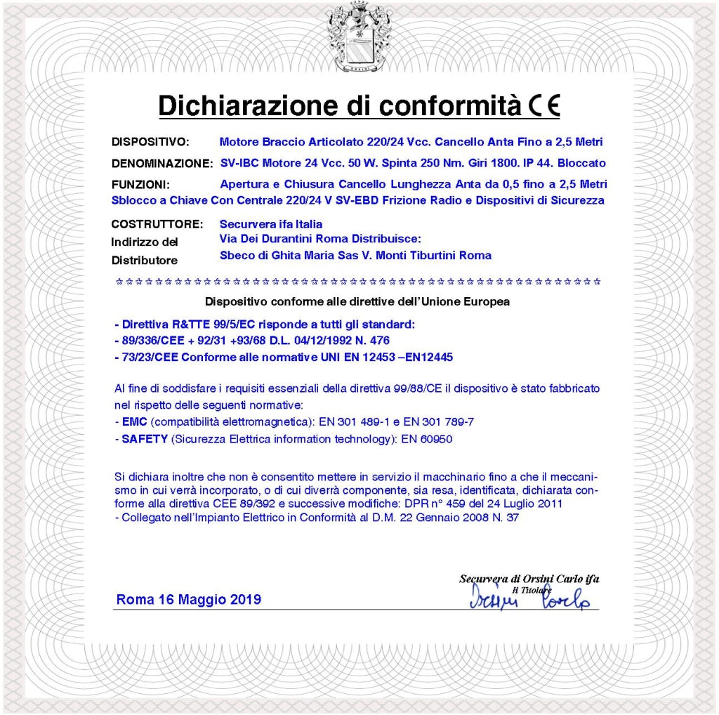 Kit 2 Motori a Braccio Articolato 24 V Cancello Automatico 2 Ante da 0,5 a 2,5 MT Centrale 220/24 V 2 Radiocomandi Faro Fotocellule