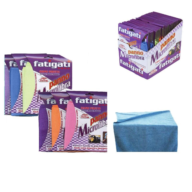 PANNO IN MICROFIBRA DA 350 GR 33 X 33 CM COLORI ASSORTITI