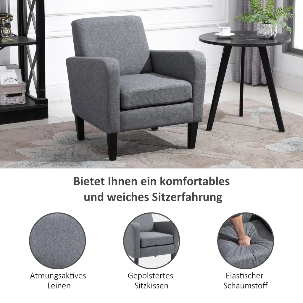 Poltrona Relax ¨C Minimal ¨C Grigio Chiaro 66x72x74 cm