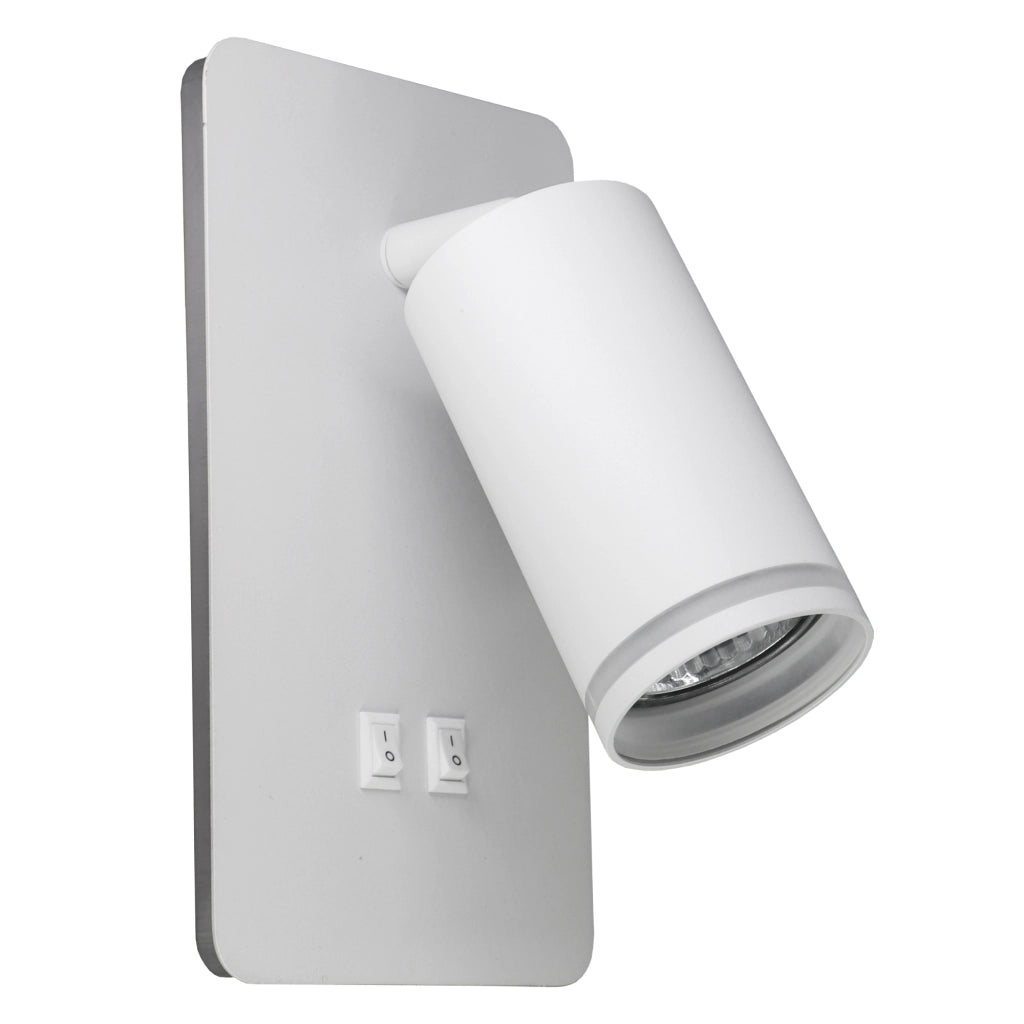 Applique PARIS bianca LED 6W + GU10 con interruttore Polux