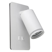 Applique PARIS bianca LED 6W + GU10 con interruttore Polux