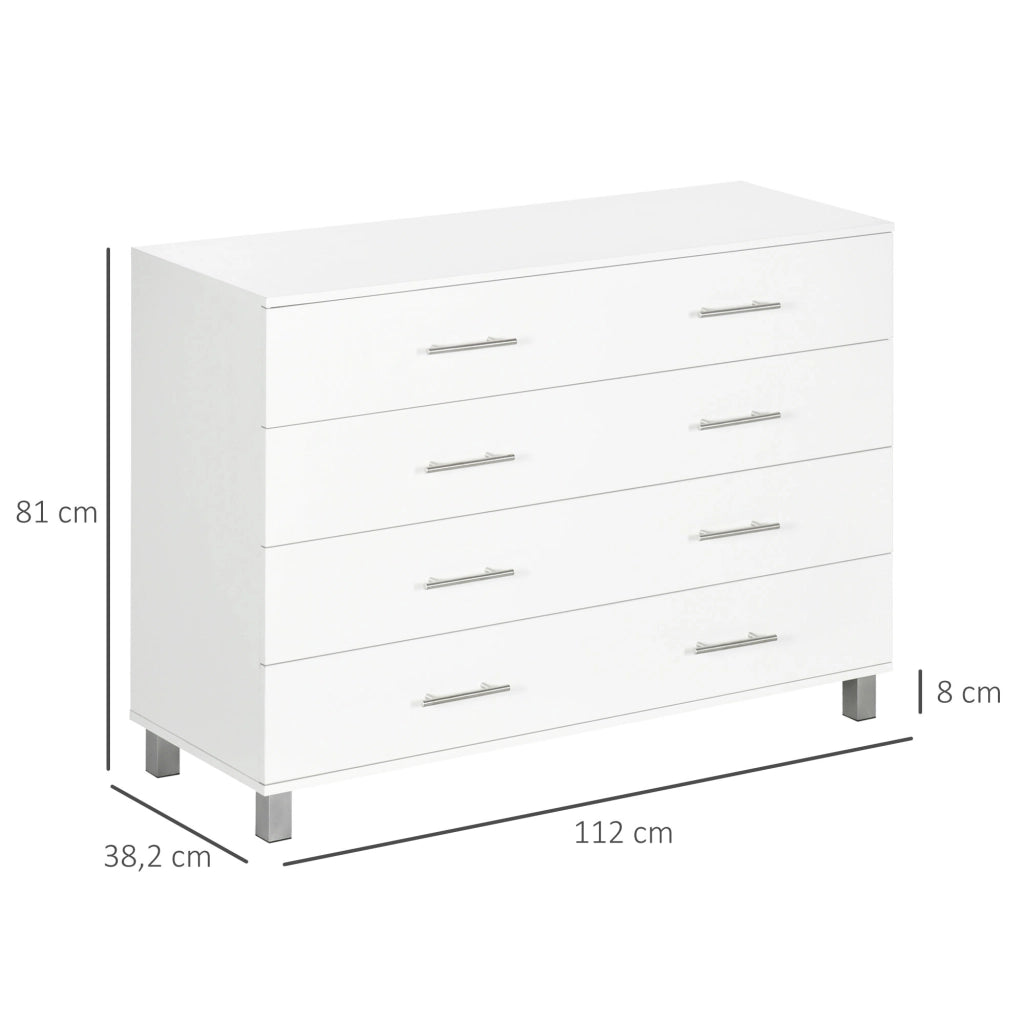Cassettiera Moderna ¨C Minimal ¨C Bianco 112x38x81