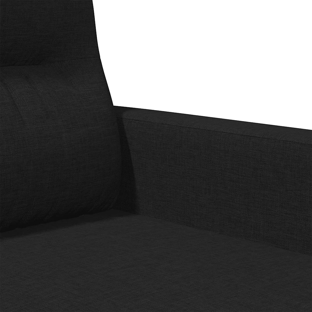Divano a 2 Posti Nero 120 cm in Tessuto 359239