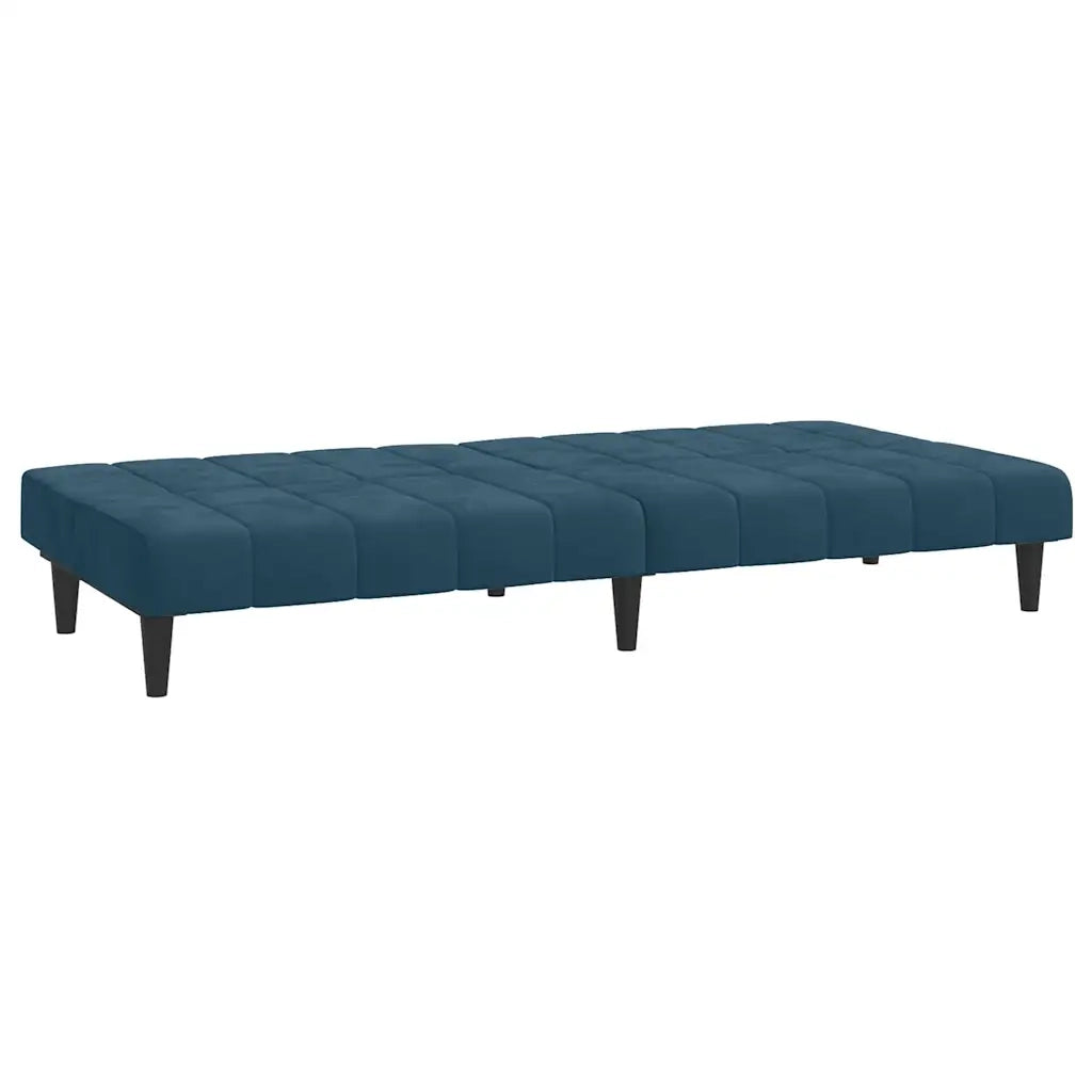 Divano Letto a 2 Posti-Sofa Letto 2 Posti-Daybed Blu in Velluto 626729