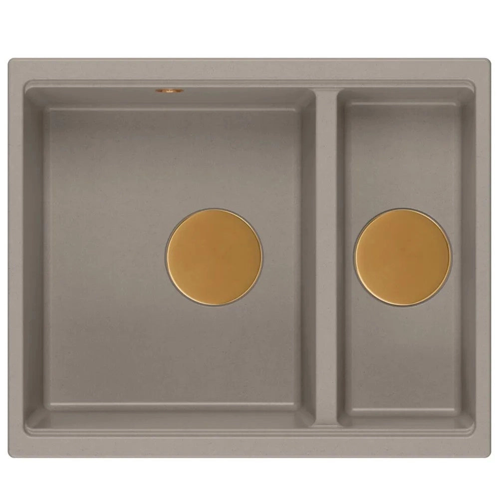 Lavello In Granito Logan 150 Beige Tappo acciaio