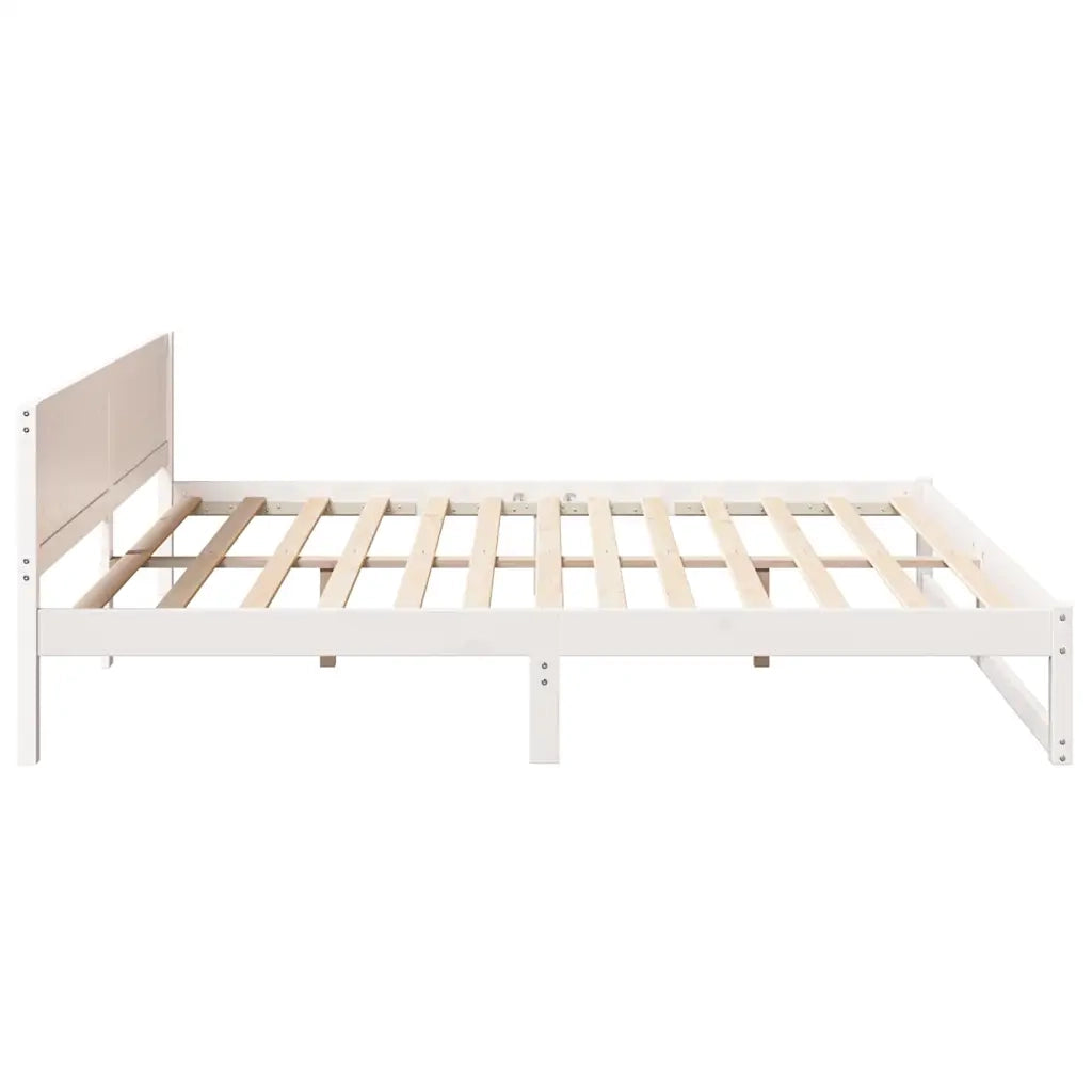 Struttura del letto Bianco 200 x 200 cm Pino massello