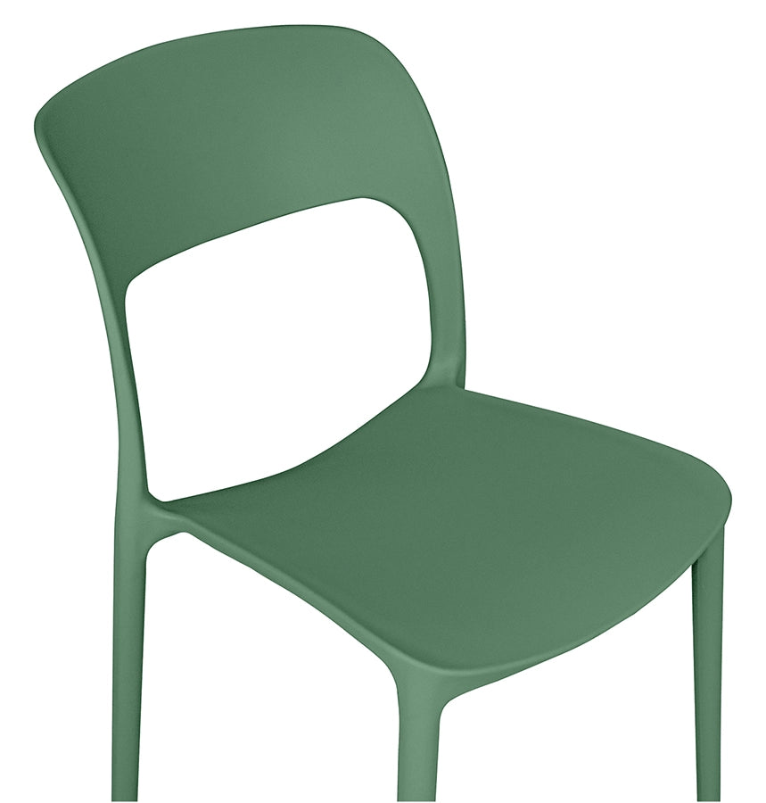 Set da 2 sedie impilabili in polipropilene verde abete - Maya - SD38MAPP