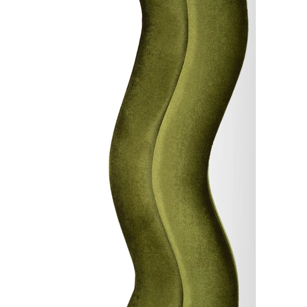 Specchio da parete Miki XL con cornice in velluto verde