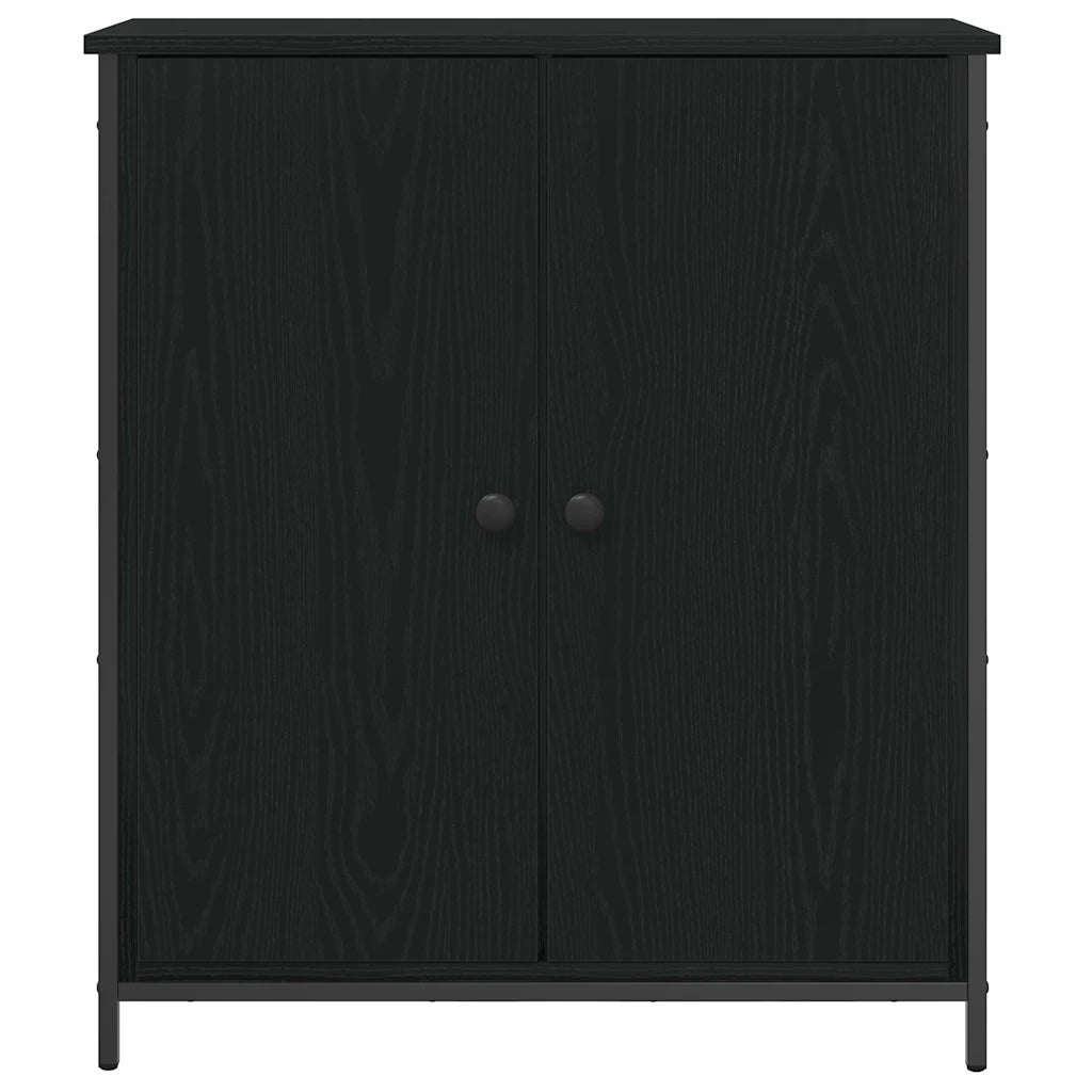 Credenza Rovere Nero 70 x 30 x 80 cm Legno multistrato 862975