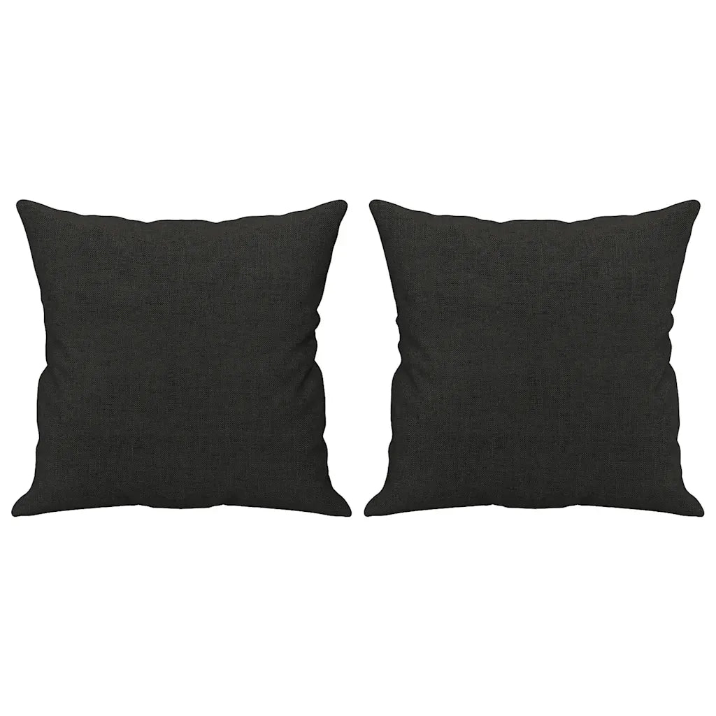 Divano a 3 Posti con Cuscini-Sofa 3 Posti con Cuscini Nero 180 cm in Tessuto 433812