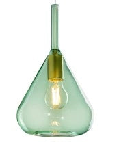 SOSPENSIONE BIANCO 1 LUCE VETRO VERDE 1177BI-S1-VE