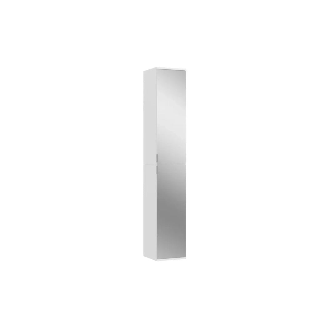 Armadio 4 porte BODITE – 2 porte con specchi – Bianco laccato