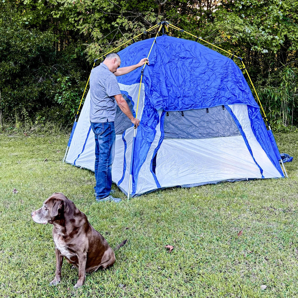 Tenda da Camping Pop Up a Cupola ¨C Minimal ¨C Grigio Blu