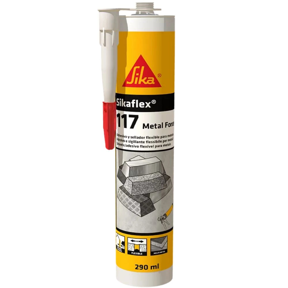 Sika sikaflex 117 metal force adesivo monocomponente per metalli grigio 390 ml
