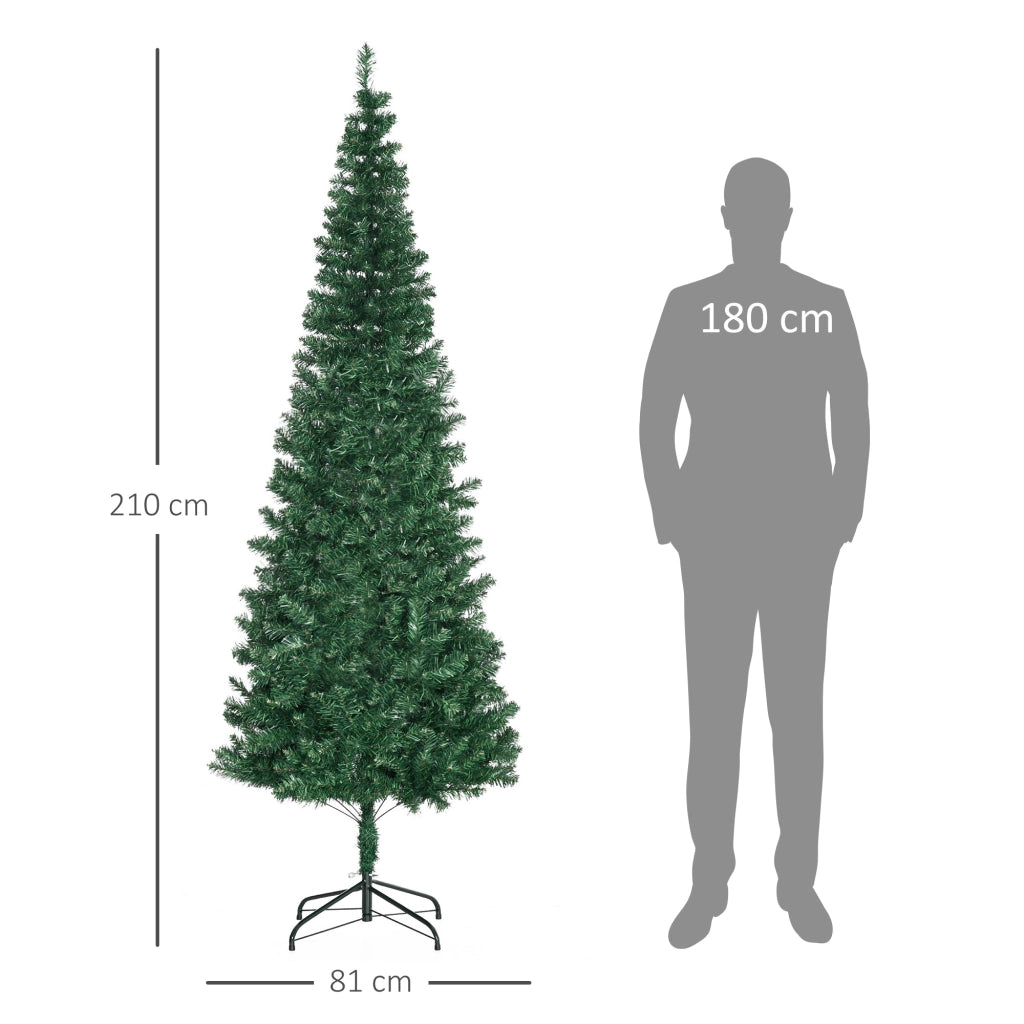 Albero di Natale Artificiale 210 cm 631 Punte ¨C Minimal ¨C Verde