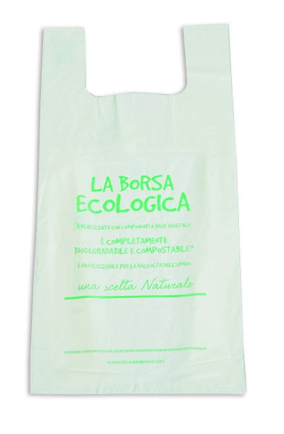 SHOPPER BIODEGRADABILE E COMPOSTABILE 36x43 cm - 10 lt - 3 kg