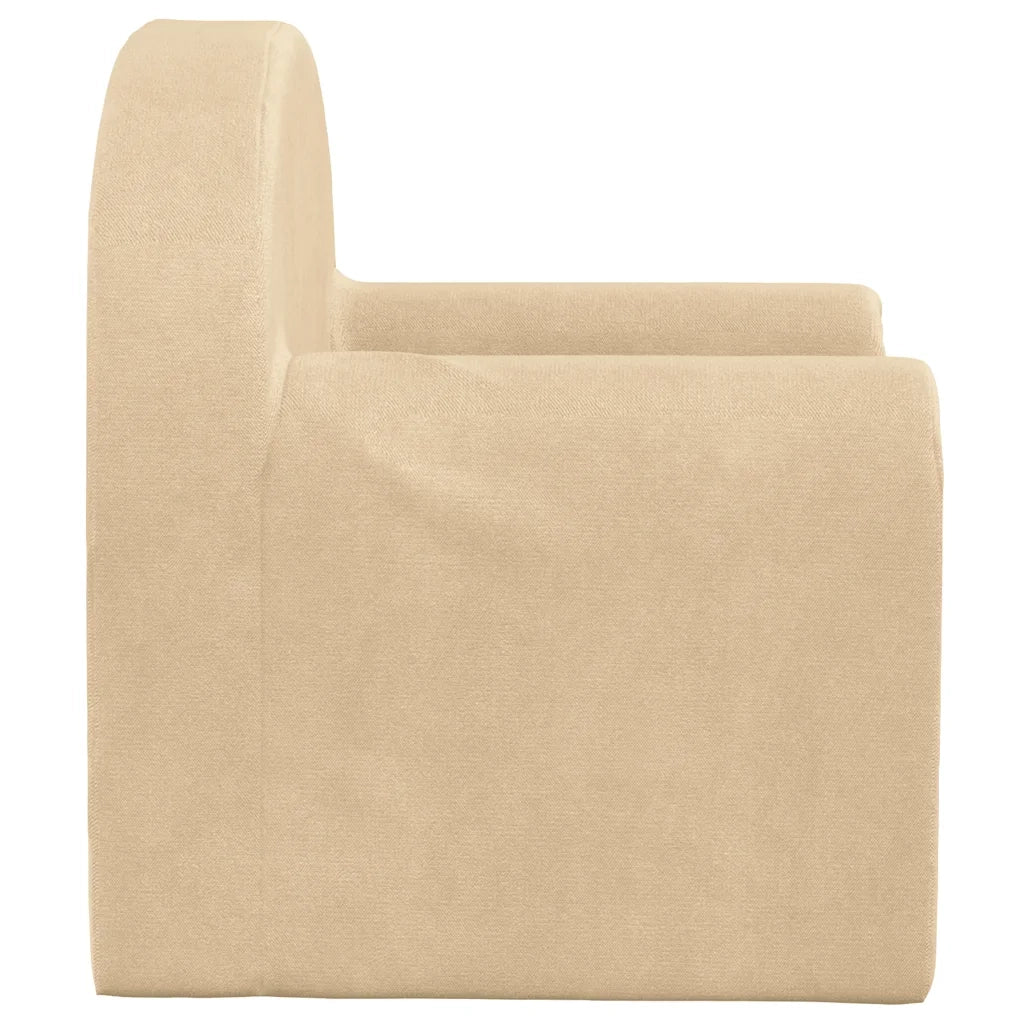 Divano Letto per Bambini Crema in Morbido Peluche 357019
