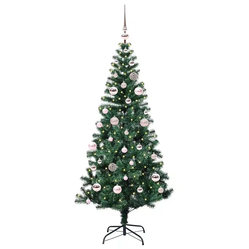 Albero di Natale artificiale con luci integrate Verde 150 cm 3396751