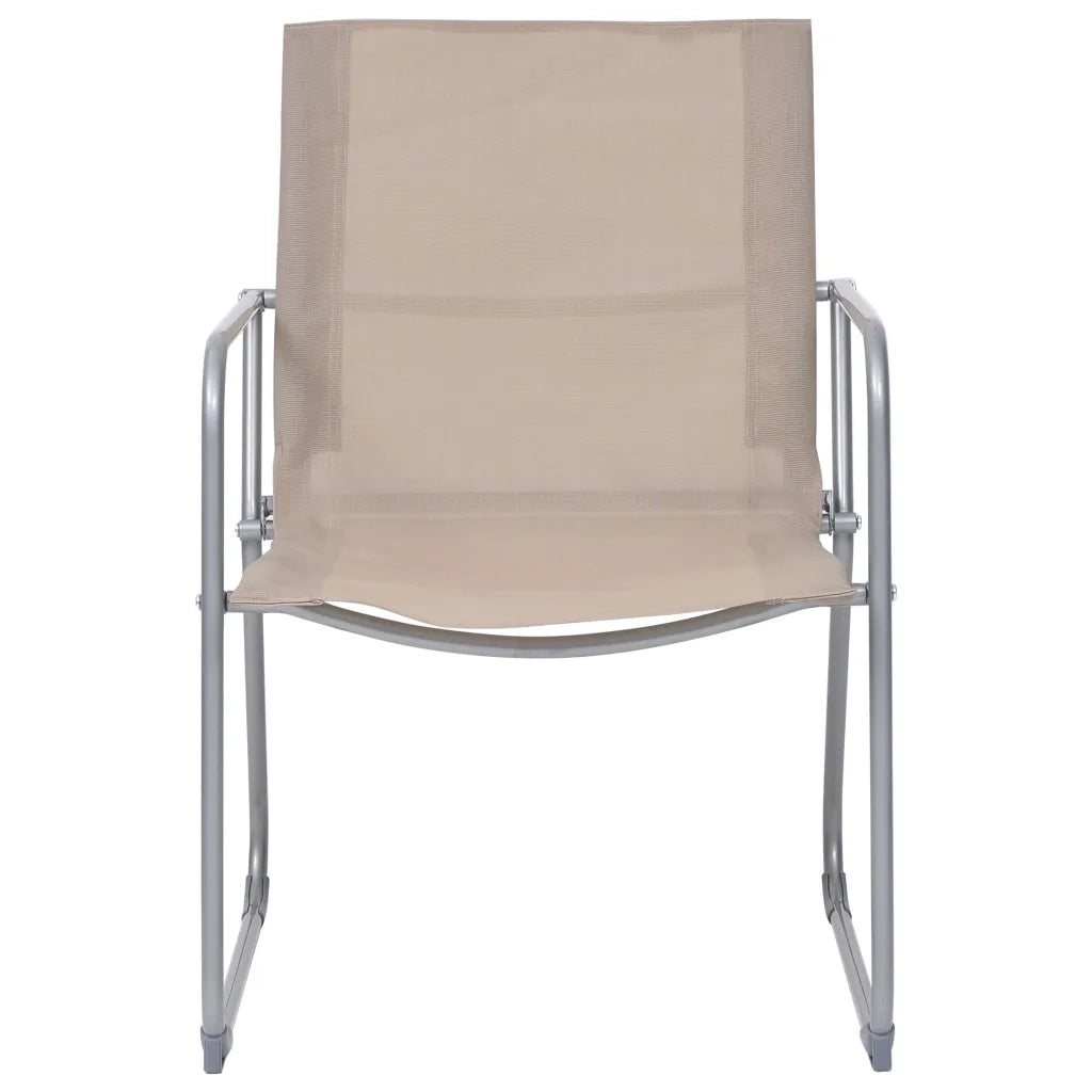 Set Divano da Giardino 4 pz | Set Salotto da Giardino in Tessuto e Acciaio Grigio Talpa