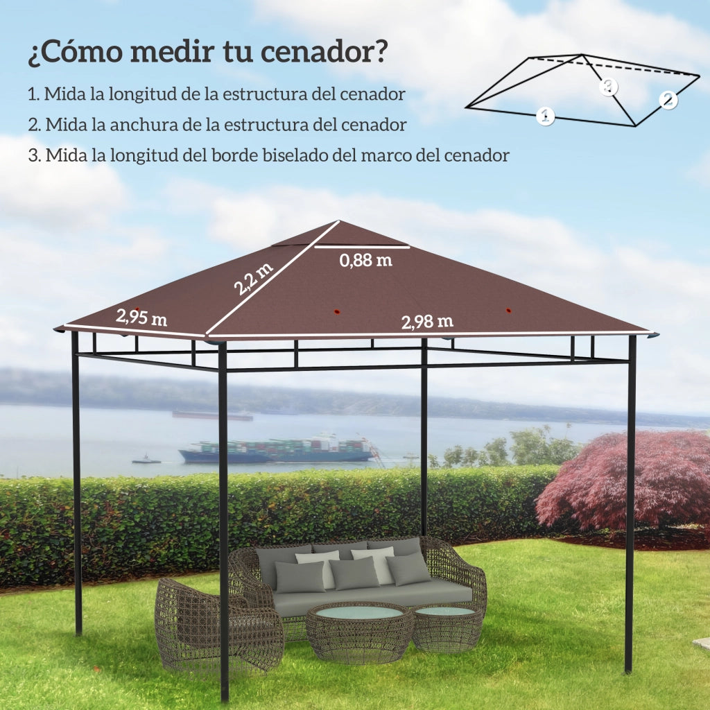 Copertura per gazebo ¨C Minimal ¨C 300x300 cm marrone