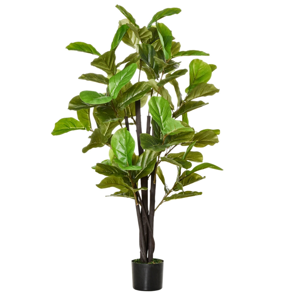 Ficus Artificiale 130cm ¨C Xylo ¨C 78 Foglie Realistiche per Interni ed Esterni