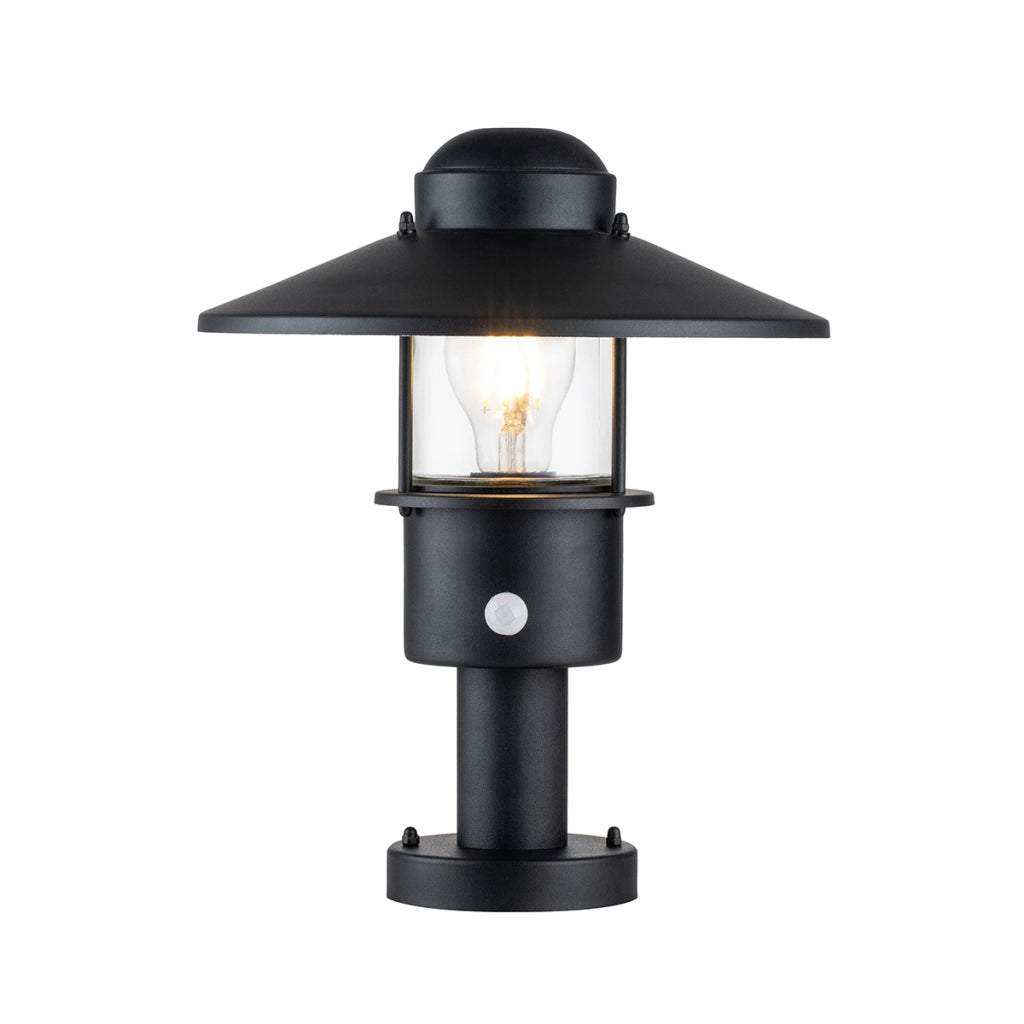Lampada esterna basamento sensore nera E27 60W Elstead