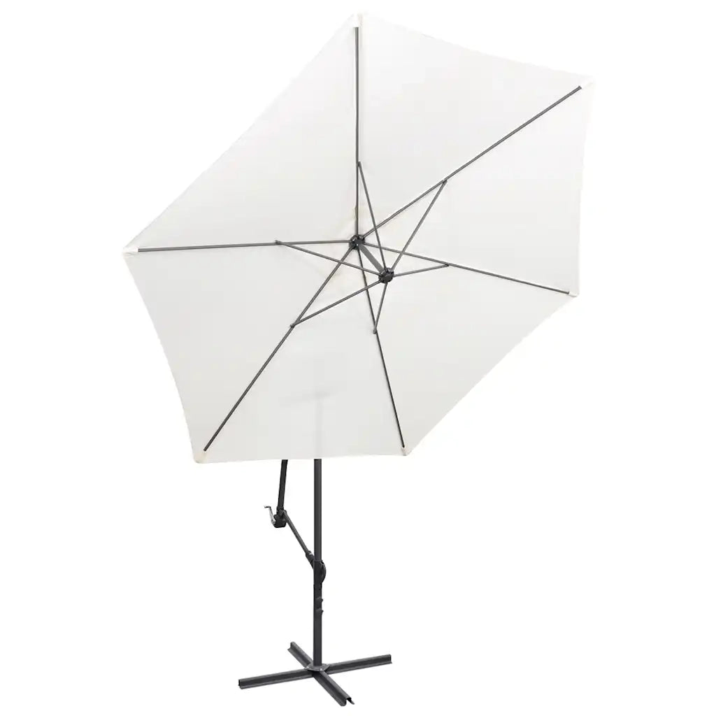 Ombrello | Parasolne a Sbalzo da Giardino 3 m Bianco Sabbia