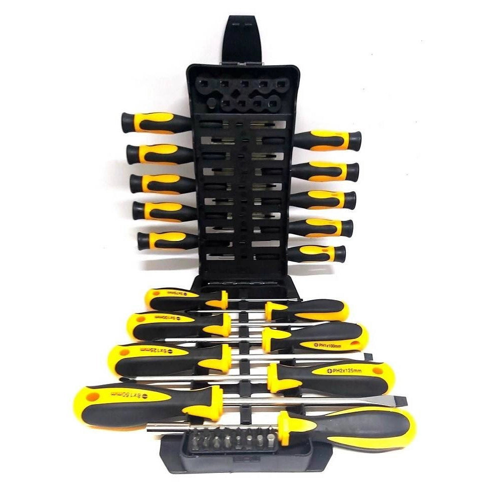 Trade Shop - Kit Set Da 44 Pezzi Cacciaviti Torx Esagonali Punte Inserti Bussola -