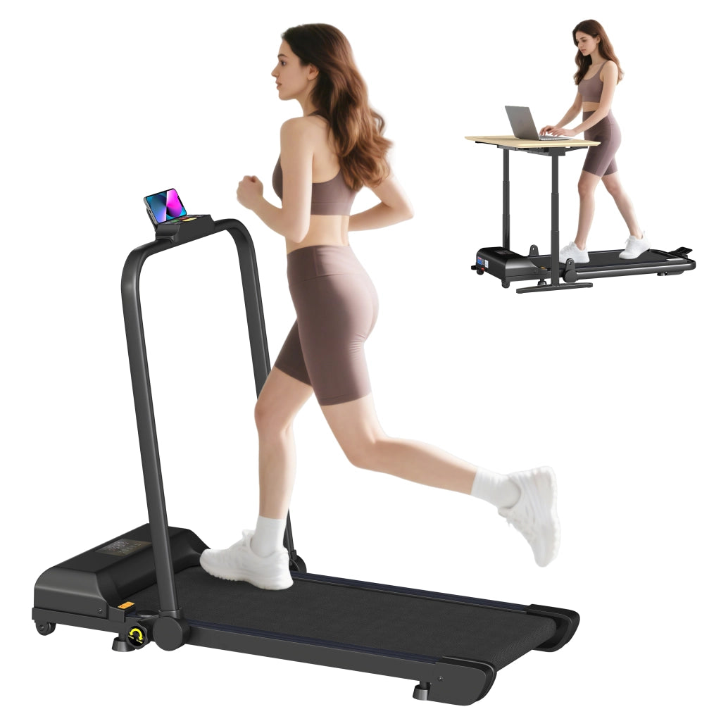 Tapis Roulant Pieghevole 2,5 HP ¨C Minimal ¨C Nero, LED, Telecomando, 10 km/h