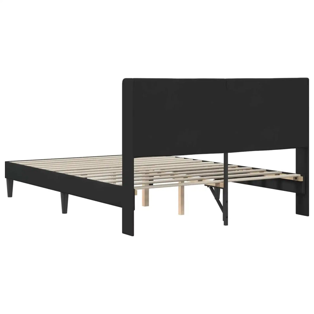 Struttura del letto con testiera-Giroletto Nero 140 x 190 cm Velluto 627931