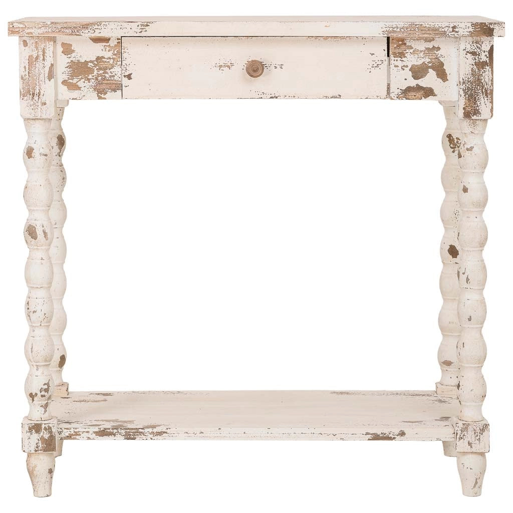Mobile da ingresso in legno bianco 80x40x80h cm