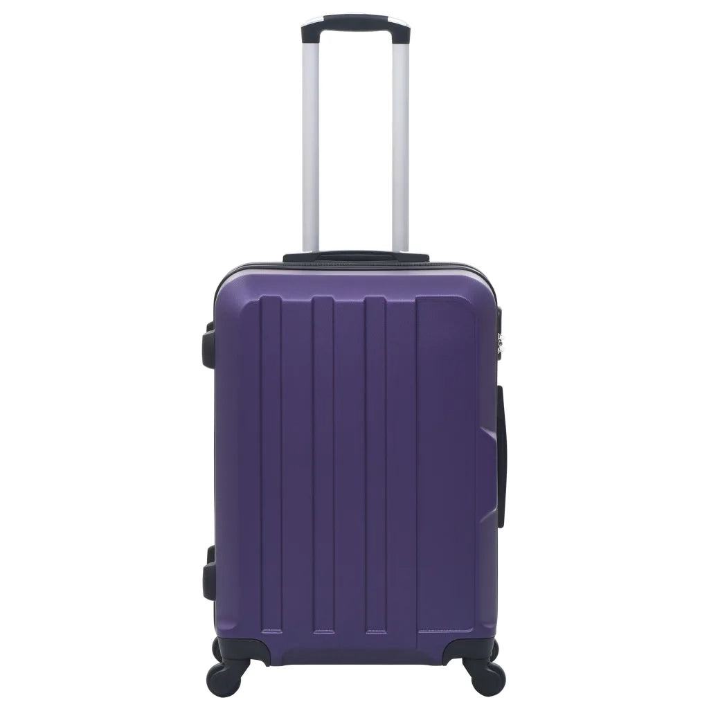 Set Trolley a Custodia Rigida 3 pz Viola in ABS 91877