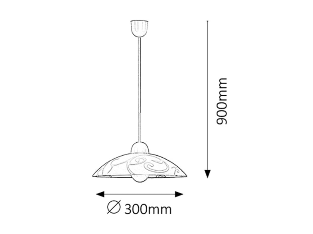 Lampada a sospensione Rabalux Scroll bianca Ø30 E27 60W