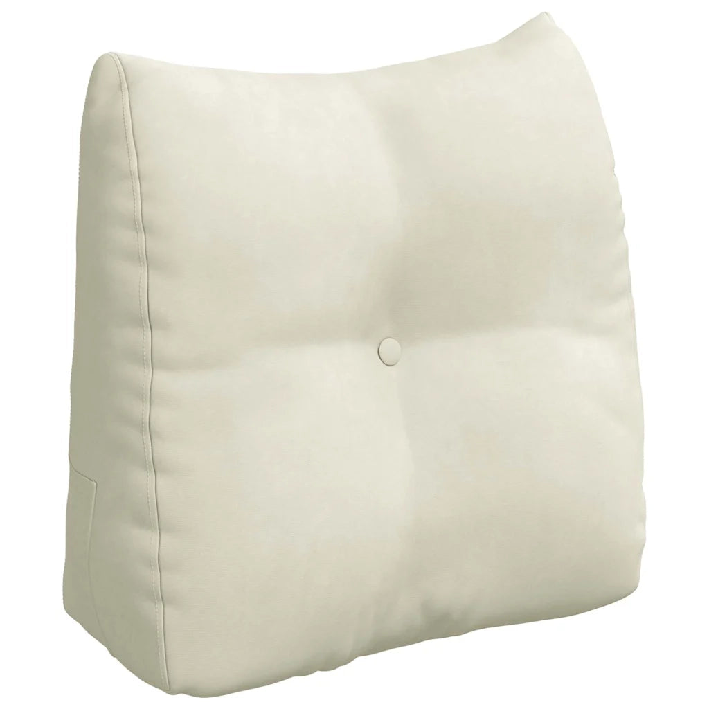 Cuscino per Schiena | Cuscino dorsale Crema 45 x 24 x 50 cm Velluto