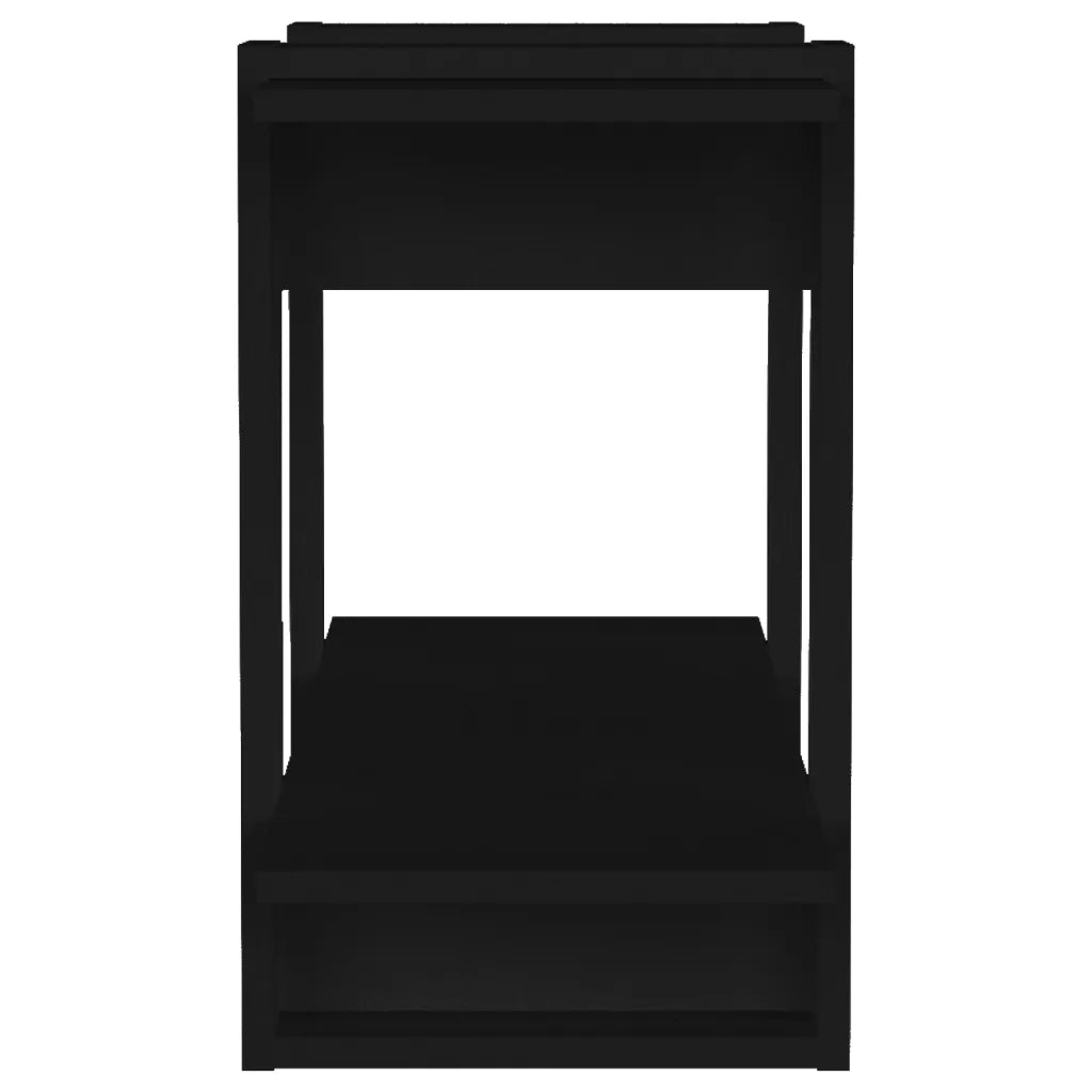 Libreria Divisorio-Scaffale per Libri-Mobile di Stoccaggio Nero 80x30x51 cm