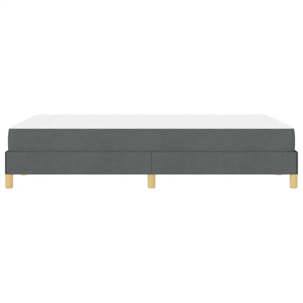 Letto a molle con materasso Grigio scuro 120 x 190 cm Tessuto
