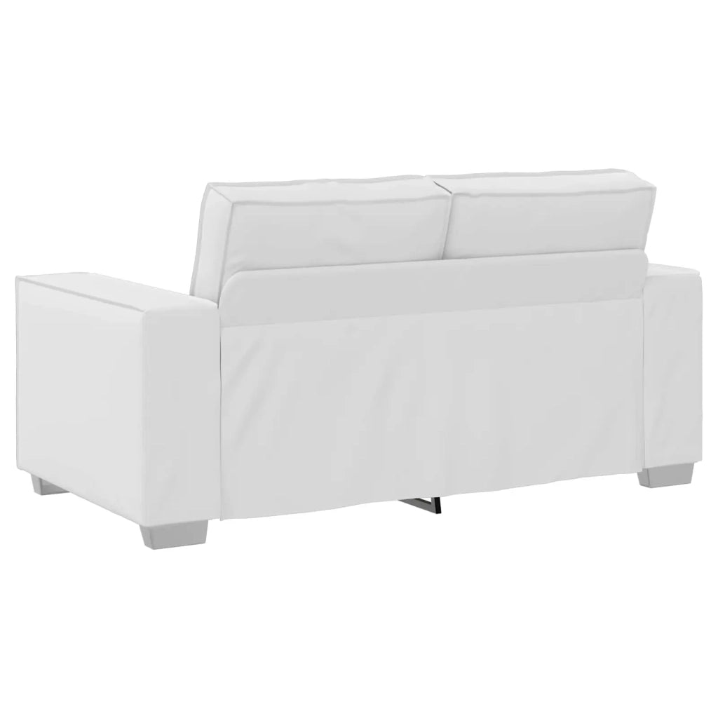 Divano a due posti Bianco 160 cm Pelle Sintetica 4105051
