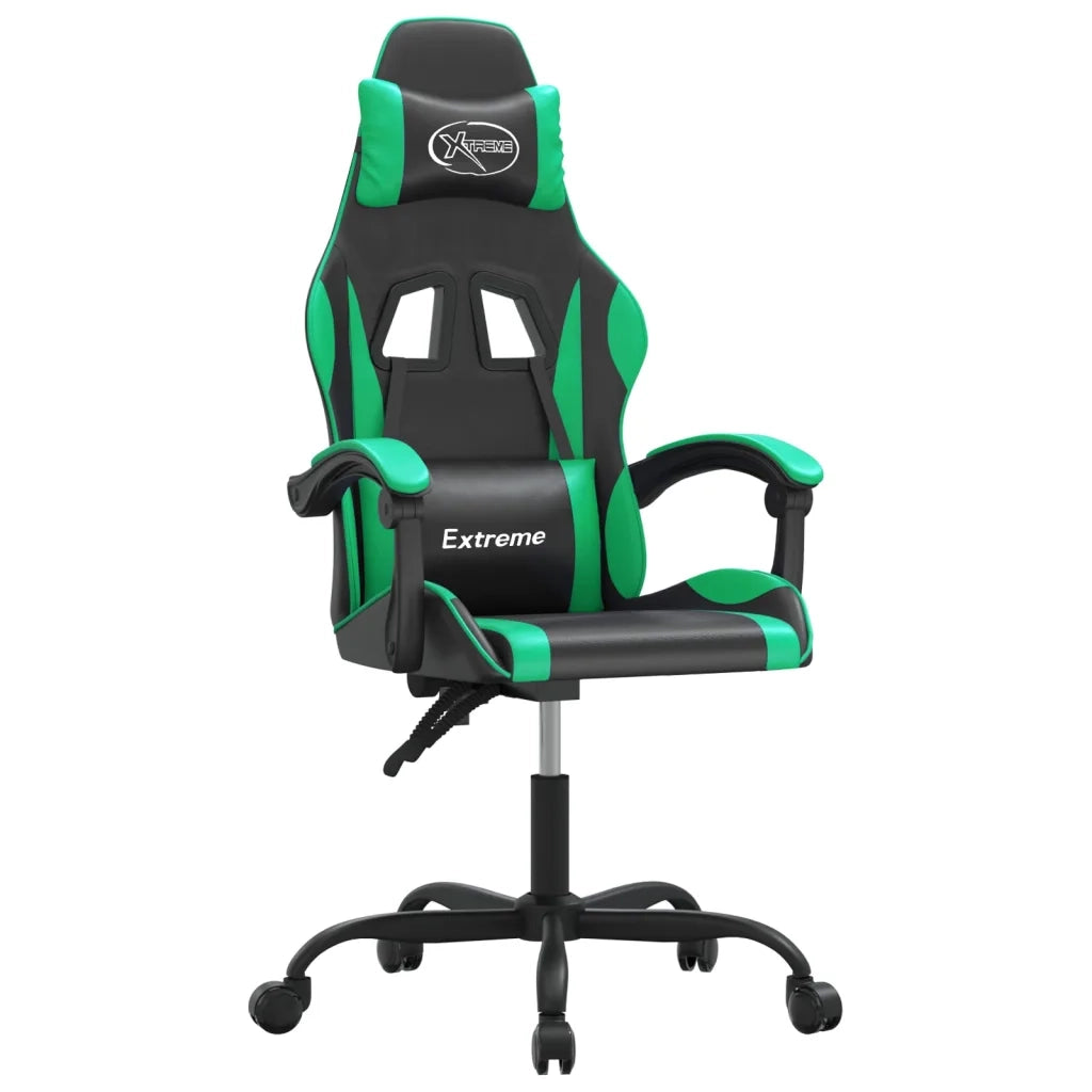 Sedia da Gaming Nera e Verde in Similpelle 3143869