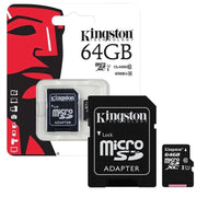 Trade Shop - Kingston Micro Sd 64gb Microsd Classe 10 Sdhc Scheda Di Memoria Card Smartphone -