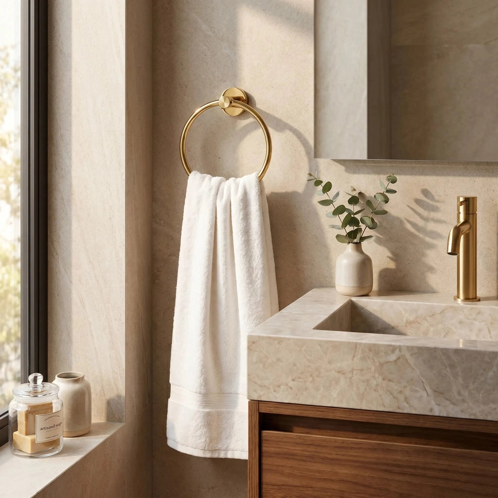 Portasciugamano Da Bagno Ring 6610 Modern Gold