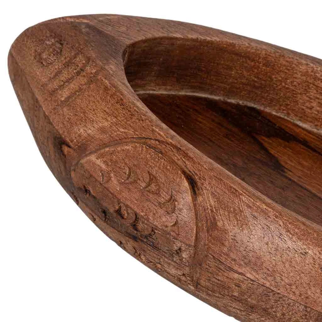 Vassoio in legno marrone 26x4x12h cm