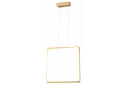 Lampada a sospensione quadrata oro 40cm LED 24W Reality