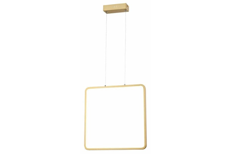 Lampada a sospensione quadrata oro 40cm LED 24W Reality