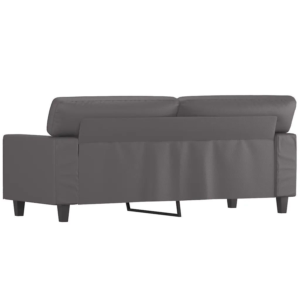 Divano a 2 Posti-Sofa 2 Posti Grigio 140 cm in Similpelle 960799