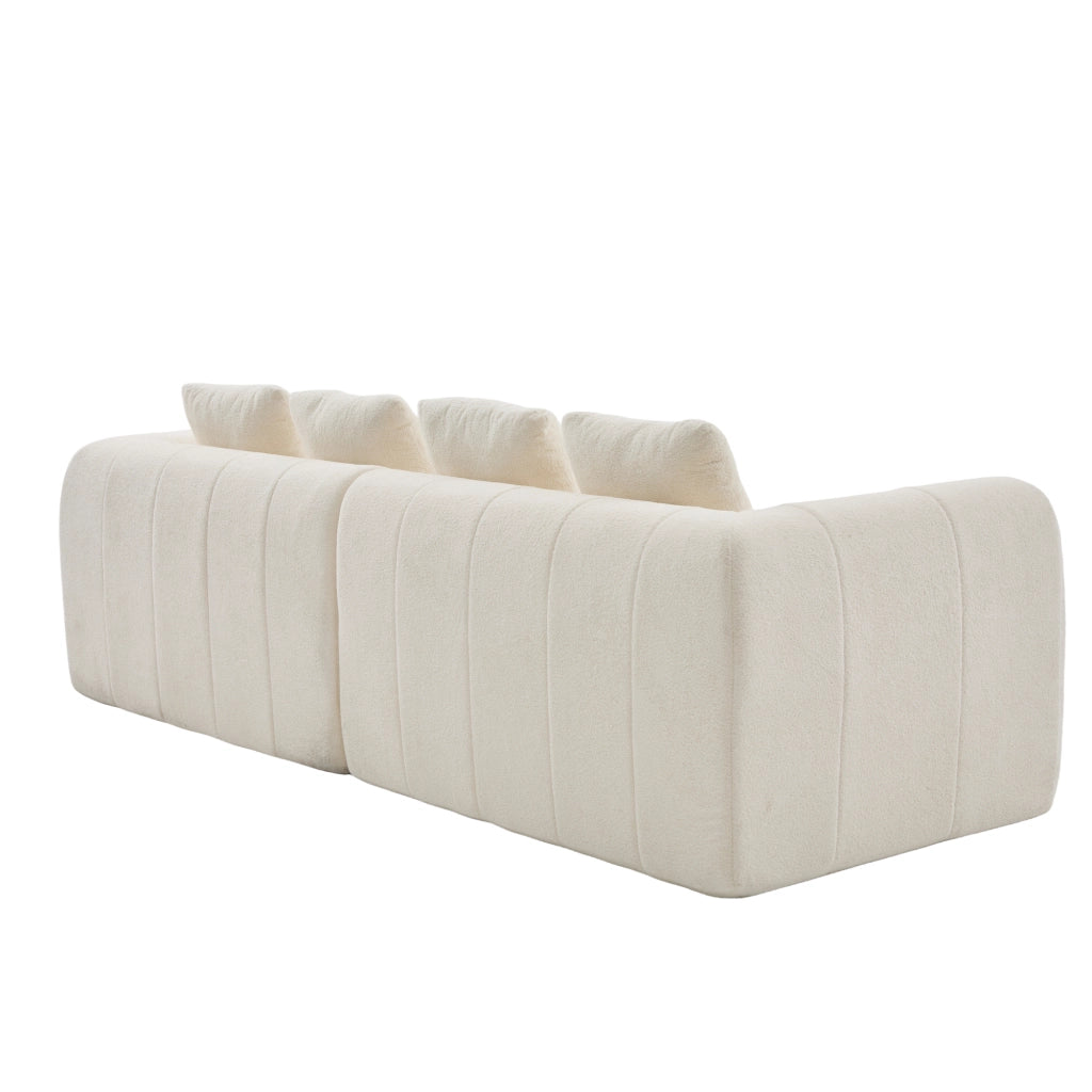 Divano 3 Posti con Braccioli ¨C MINIMAL ¨C Tessuto, 260x94x80 cm