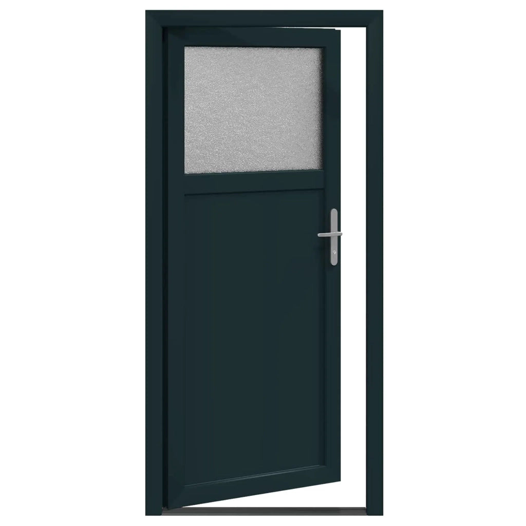 Porta d'ingresso laterale Antracite 88 x 198 cm PVC 3445754
